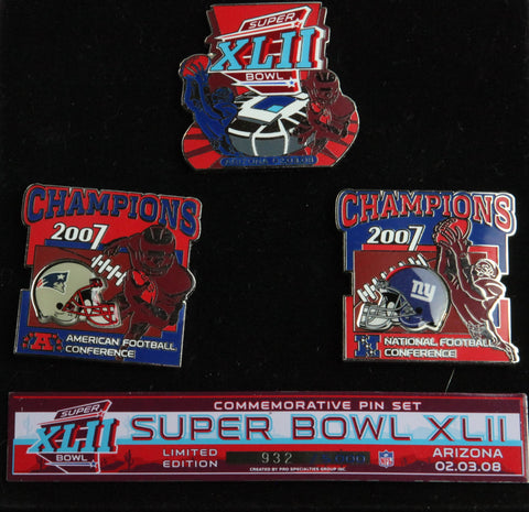 Vintage Super Bowl XLII (42) Patriot vs Giants Collectors Set - LTD 5000