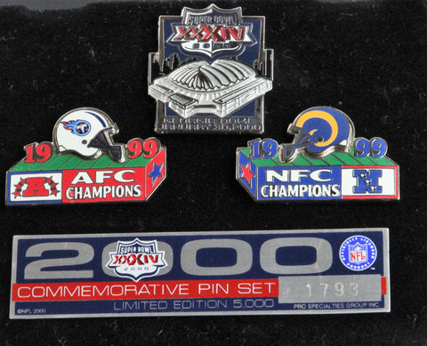 Vintage Super Bowl XXXIV (34) Titans vs Rams Collectors Set - LTD 5,000