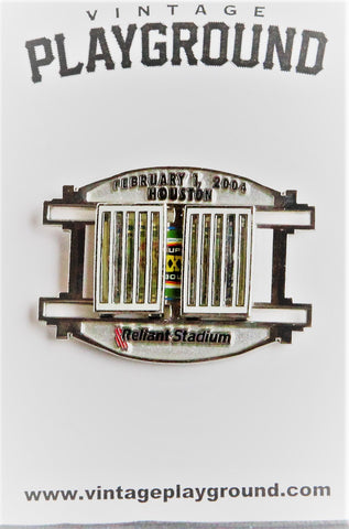 Vintage Super Bowl XXXVIII (38) Reliant Stadium Pin